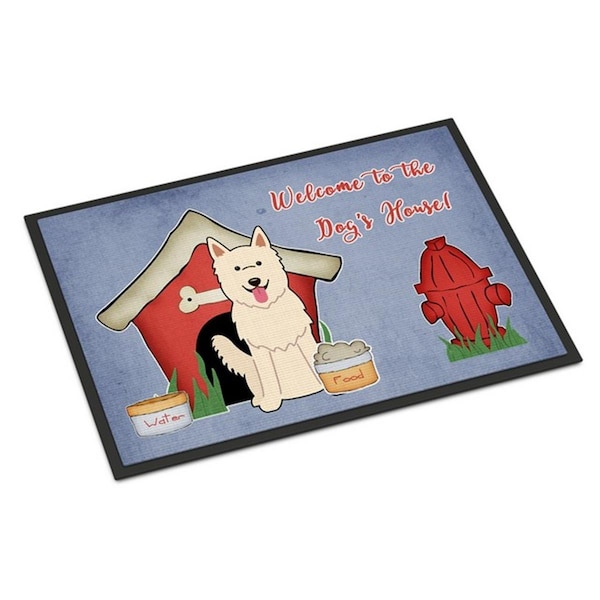Carolines Treasures Dog House Collection White German Shepherd Indoor or Outdoor Mat, 24 x 0.25 x 36 in. CA65488 - main